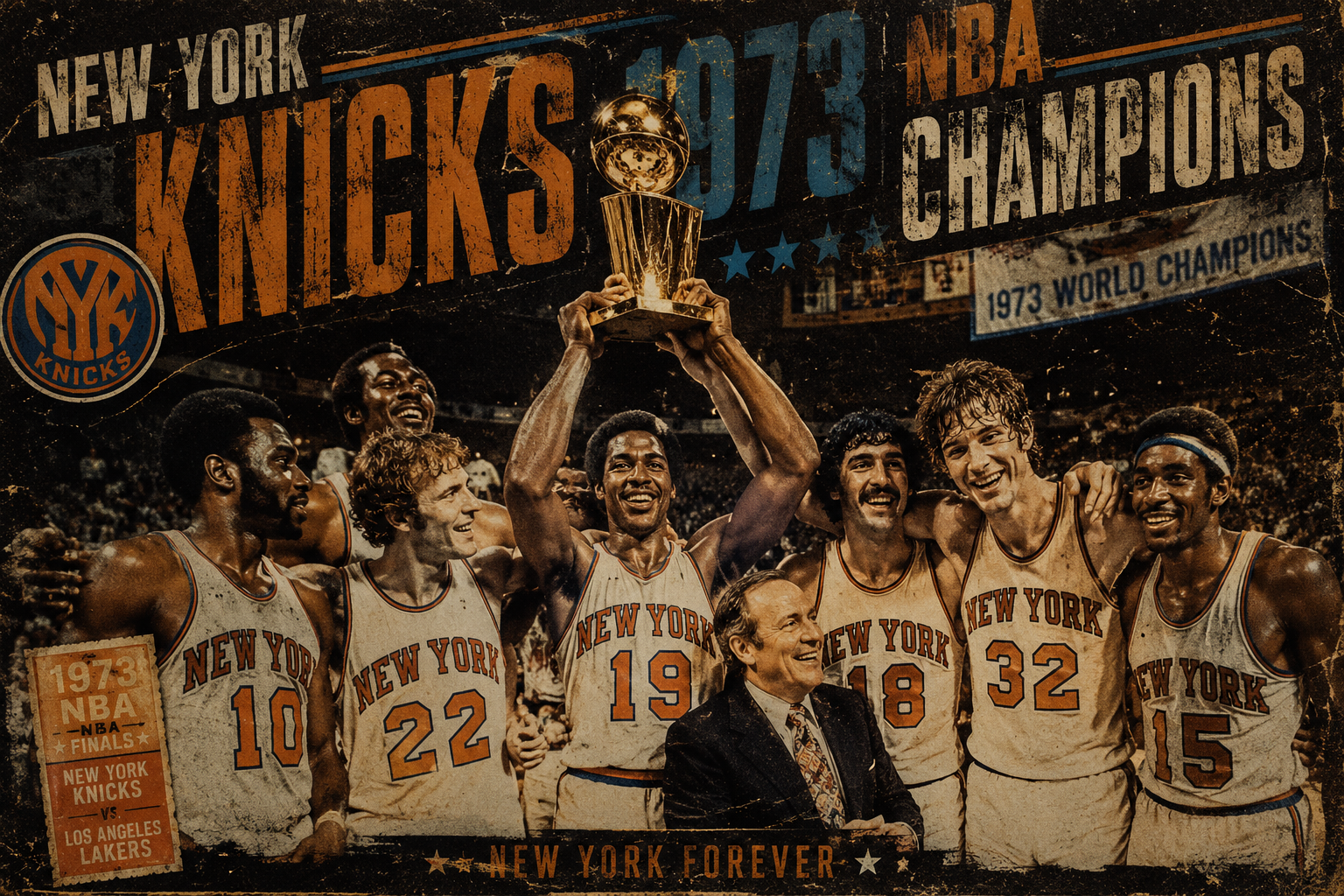 The 1973 New York Knicks championship team